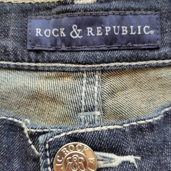 Rock & Republic Berlin Embellished Denim Jeans Size 12 - Picture 5 of 5